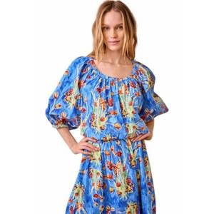 NEW HUNTER BELL daisy blouse in tulip bouquet